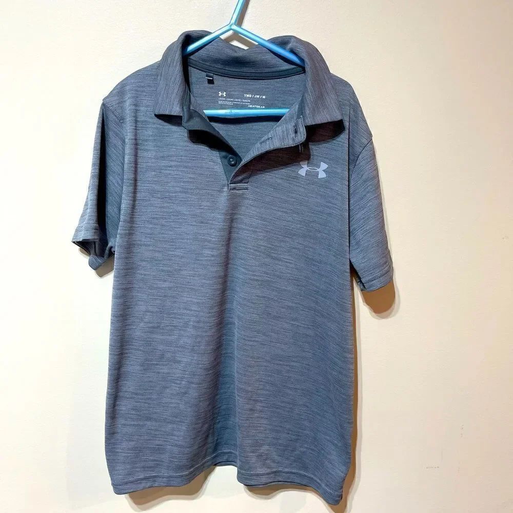 Boys Under Armour Polo Shirt size Med Loose fit